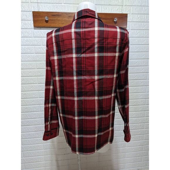 Ralph Lauren Women's Size M Zip Front Red Plaid Wool Shirt New Without Tags - Picture 5 of 6